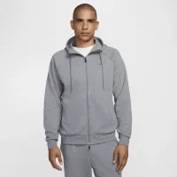 Nike Primary Fleece мужские Dri-FIT UV Full-Zip Performance Толстовка с капюшоном цвет серый