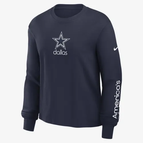 Dallas Cowboys Boxy жіноча Nike NFL Long-Sleeve футболка блакитний