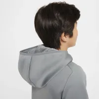 Nike Big детские Therma-FIT Winterized тренировочные Толстовка с капюшоном цвет серый