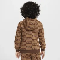 Nike Sportswear Textuцвет красный Club Little детские Fleece Pullover Толстовка с капюшоном цвет коричневый