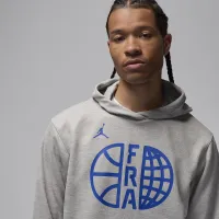 France Practice чоловічі Nike баскетбольні Fleece Толстовка з капюшоном колір сірий