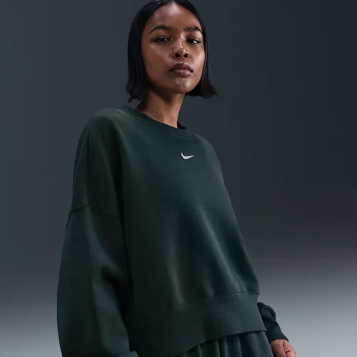 Nike Sportswear Phoenix Fleece жіноча Over-оверсайз Crew-Neck світшот колір зелений