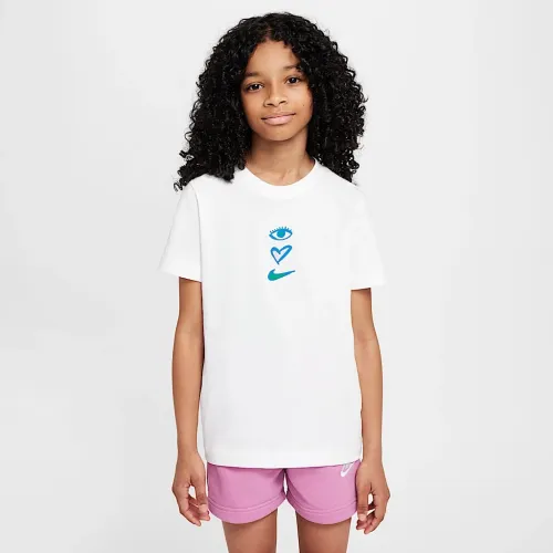 Nike Sportswear Big дитячі футболка колір білий