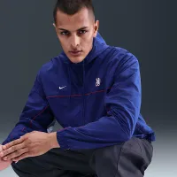 Chelsea FC Club мужские Nike Soccer Hooded Куртка синий