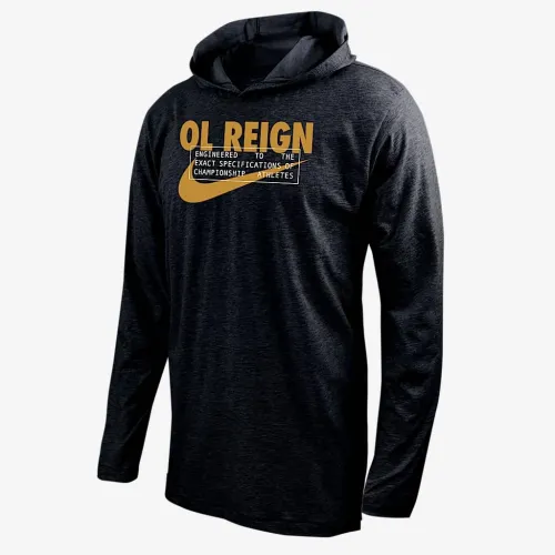 OL Reign чоловічі Nike Soccer Long-Sleeve Hooded футболка колір чорний