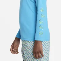 Nike Dri-FIT Big дитячі (для хлопчиків) Long-Sleeve Swim Hydroguard блакитний