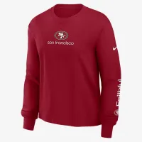 San Francisco 49ers Boxy женская Nike NFL Long-Sleeve футболка цвет красный