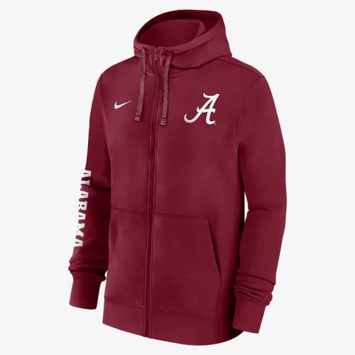 Alabama Crimson Tide Sideline Team Issue мужские Nike College Full-Zip Толстовка с капюшоном цвет красный