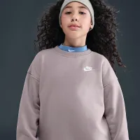 Nike Sportswear Club Fleece Big дитячі оверсайз світшот колір фіолетовий