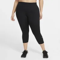 Nike One жіноча Mid-Rise Crop лосіни (великі розміри) колір чорний