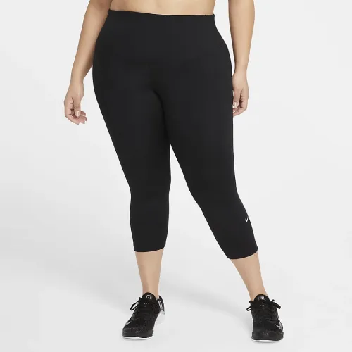 Nike One женская Mid-Rise Crop лосины (большие размеры) цвет черный