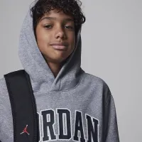 Nike Jordan Fleece Pullover Толстовка с капюшоном Big Kids Толстовка с капюшоном цвет серый