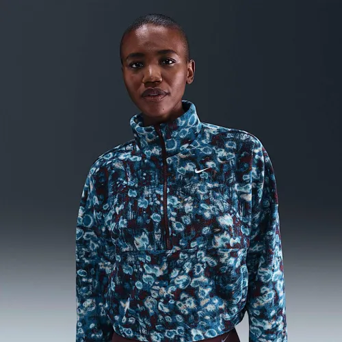 Nike One жіноча Therma-FIT оверсайз 1/2-Zip Fleece Top колір червоний