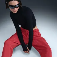 Nike Sportswear жіноча Mid-Rise оверсайз Open-Hem French Terry Pants колір червоний
