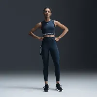 Nike Pro жіноча Dri-FIT Cropped Tank Top блакитний