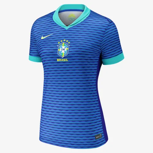 Vini Jr. Brazil National Team 2024 Stadium Away женская Nike Dri-FIT Soccer Jersey синий