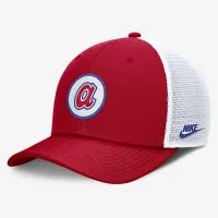 Atlanta Braves Cooperstown Rise мужские Nike Dri-FIT MLB Trucker Adjustable Hat цвет красный