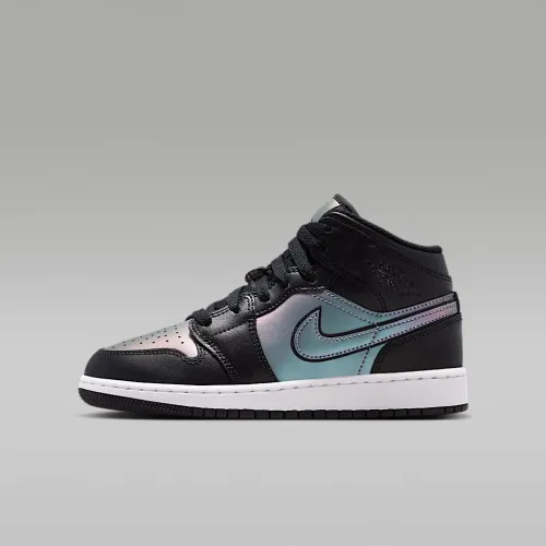 Nike Air Jordan 1 Mid SE Big дитячі Кросівки колір чорний