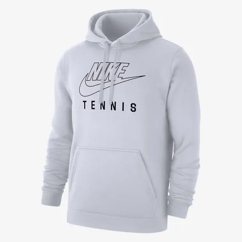 Nike Swoosh Club Fleece чоловічі Tennis Pullover Толстовка з капюшоном колір білий