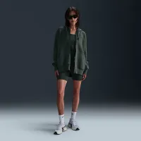 Nike Sportswear Phoenix Plush жіноча оверсайз Cozy Fleece Full-Zip Толстовка з капюшоном колір зелений