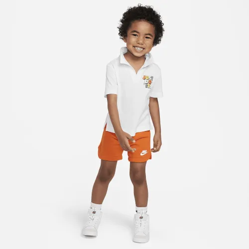 Nike Sportswear Create Your Own Adventure Toddler Polo and шорти комплект Orange
