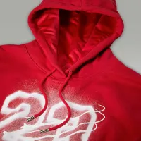 Nike Jordan Flight Fleece женская Cropped Satin-Lined Толстовка с капюшоном цвет красный