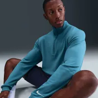Nike Tour мужские 1/2-Zip для гольфа Top синий