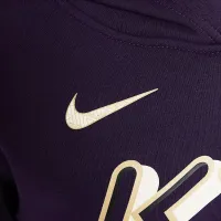 Nike Kylian Mbappé Club Fleece Big детские Soccer Толстовка с капюшоном цвет фиолетовый