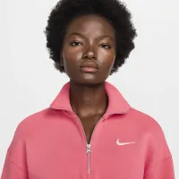 Nike Sportswear Phoenix Fleece жіноча 1/2-Zip Cropped світшот Pink