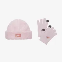 Nike Cozy Peak Beanie and Gloves набор Big Kids 2-Piece Hat набор Pink