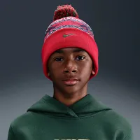 Nike Peak Big детские Standard Cuff Beanie цвет красный