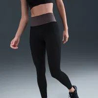 Nike Universa женская С высокой Талией 7/8 лосины with No Front Seam цвет черный
