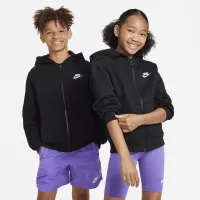 Nike Sportswear Club Fleece Big дитячі Full-Zip Толстовка з капюшоном колір чорний