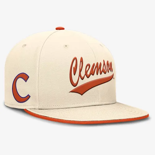 Clemson Tigers Primetime True чоловічі Nike Dri-FIT College Fitted Hat колір коричневий