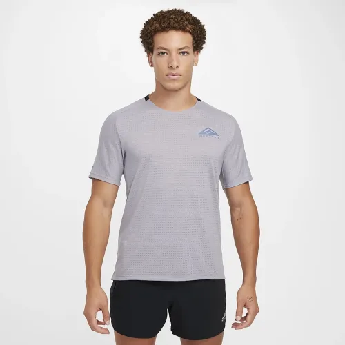 Nike Trail Solar Chase чоловічі Dri-FIT Short-Sleeve Running Top колір сірий
