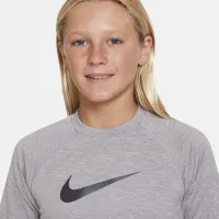 Nike Heather Big детские (для мальчиков) Half Sleeve Hydroguard цвет серый