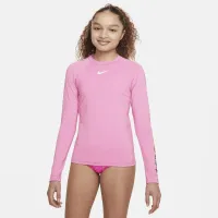 Nike Swim Charms Big детские (Girls') Long-Sleeve Hydroguard Pink