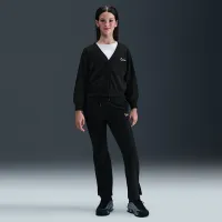 Nike Sportswear Big детские (Girls') Long-Sleeve Fleece Top цвет черный