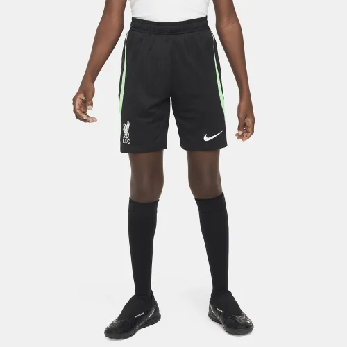 Liverpool FC Strike Big дитячі Nike Dri-FIT Knit Soccer шорти колір чорний