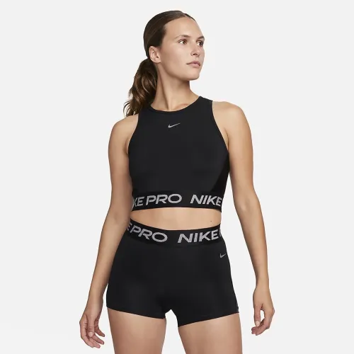 Nike Pro Dri-FIT жіноча Cropped Tank Top колір чорний