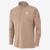 Chicago Bulls City Edition мужские Nike Dri-FIT NBA 1/2-Zip Long-Sleeve Top цвет коричневый