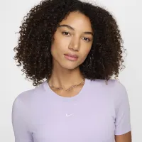 Nike Sportswear Essential женская Slim Cropped футболка цвет фиолетовый