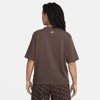 Nike Sportswear Heritage женская Boxy Tee цвет коричневый
