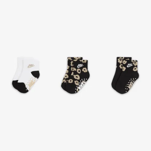 Nike Your Move Baby Gripper Socks (3 Pairs) Brown