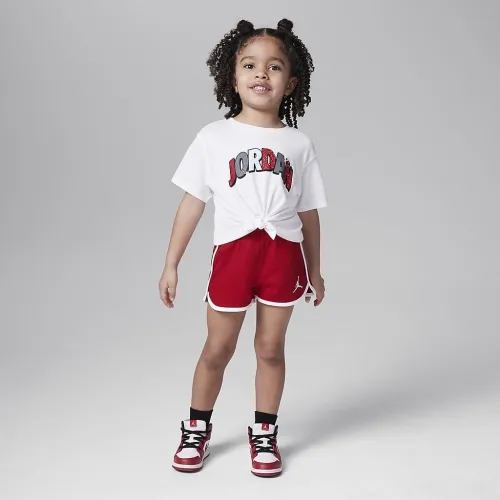 Nike Jordan Jumpman Twinkle Toddler French Terry шорти комплект колір червоний