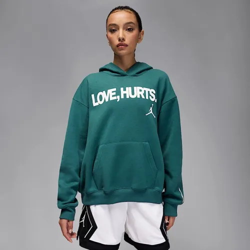Nike Jalen Hurts женская Fleece Толстовка с капюшоном цвет зеленый