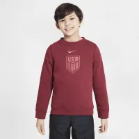 USMNT Club Big дитячі (для хлопчиків) Nike Soccer Crew-Neck світшот колір червоний