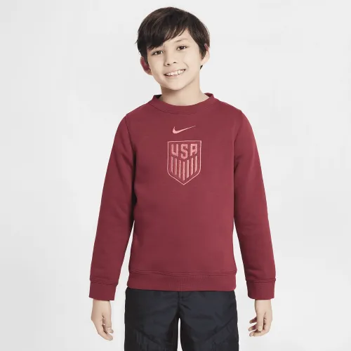 USMNT Club Big детские (для мальчиков) Nike Soccer Crew-Neck свитшот цвет красный