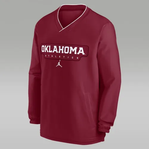 Oklahoma Sooners Sideline мужские Nike College Long-Sleeve Ветровка цвет красный