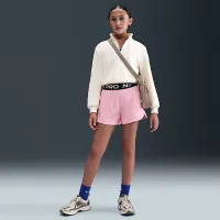Nike Pro Fleece Big детские (Girls') Dri-FIT шорты Pink